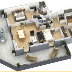 plan T4 programme immobilier neuf Ajaccio LE GENOVESE