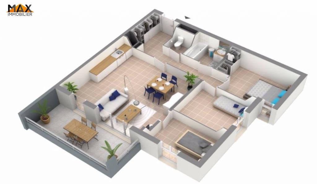 plan d'appartement f4