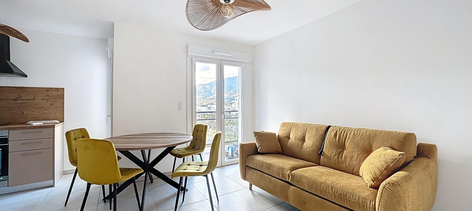 beau F1 neuf, meublé, à louer secteur Terrasses de Bodiccione à Ajaccio