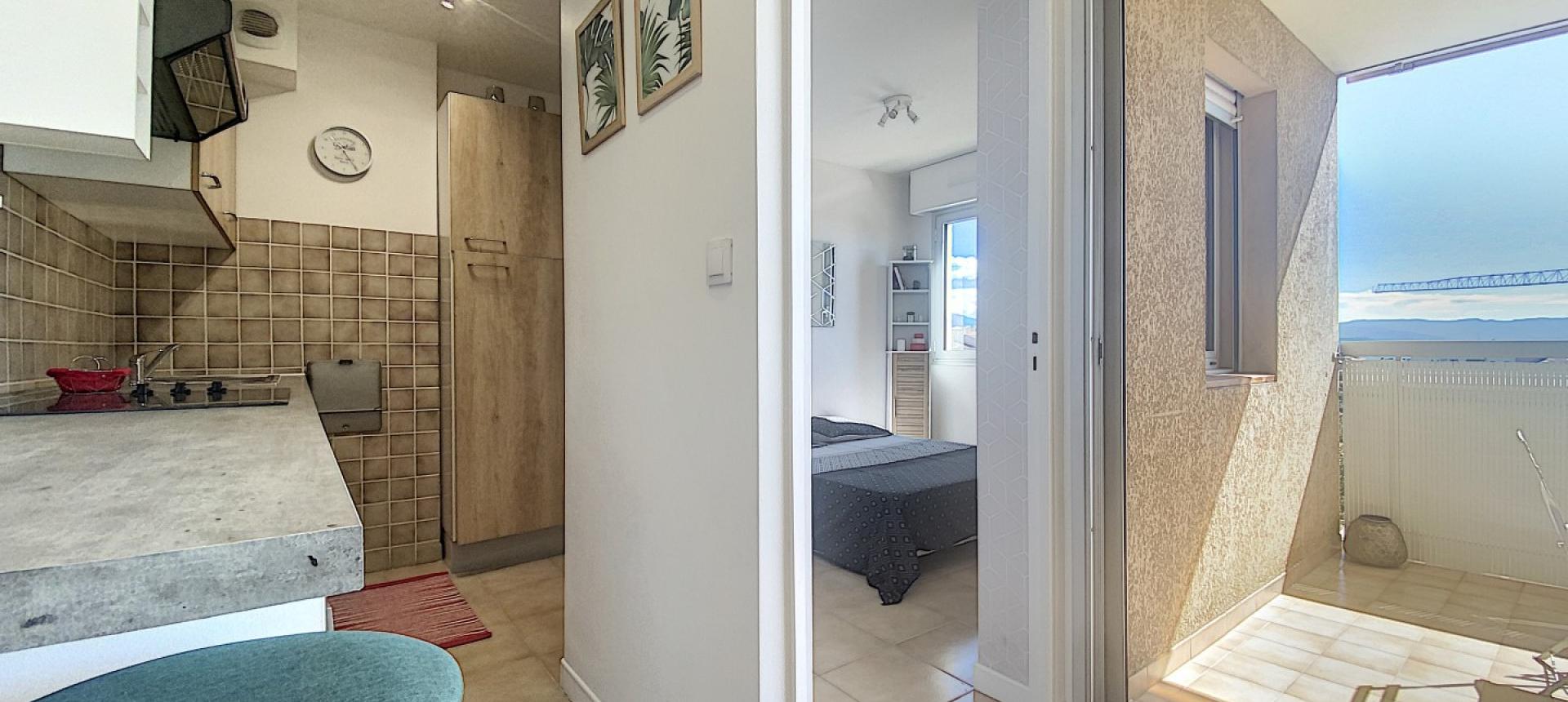 VENTE APPARTEMENT F2 - VUE MER - RESIDENCE ALZO DI SOL