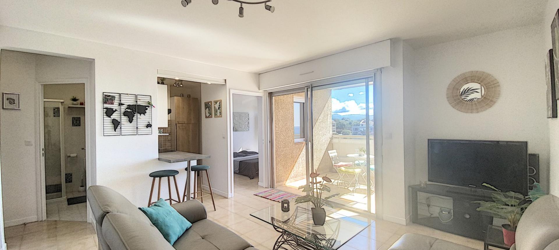 VENTE APPARTEMENT F2 - VUE MER - RESIDENCE ALZO DI SOL