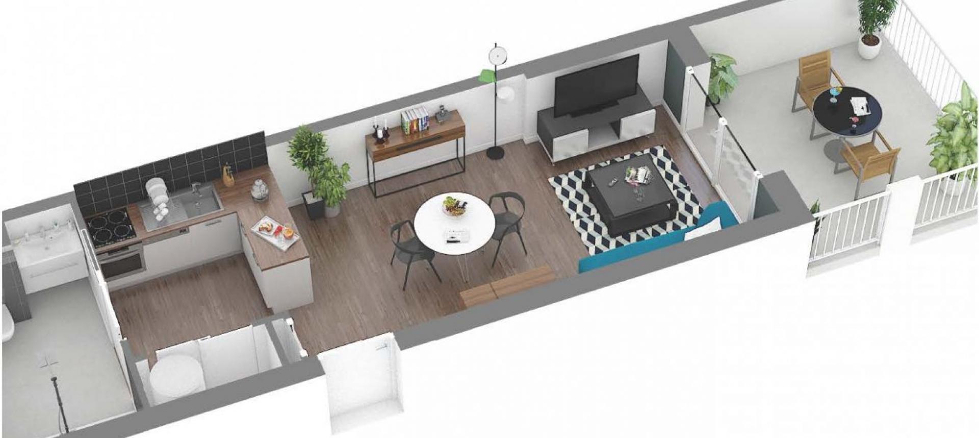 Vente appartement T1 neuf route des Sanguinaires Ajaccio « LE FRANCESCA »