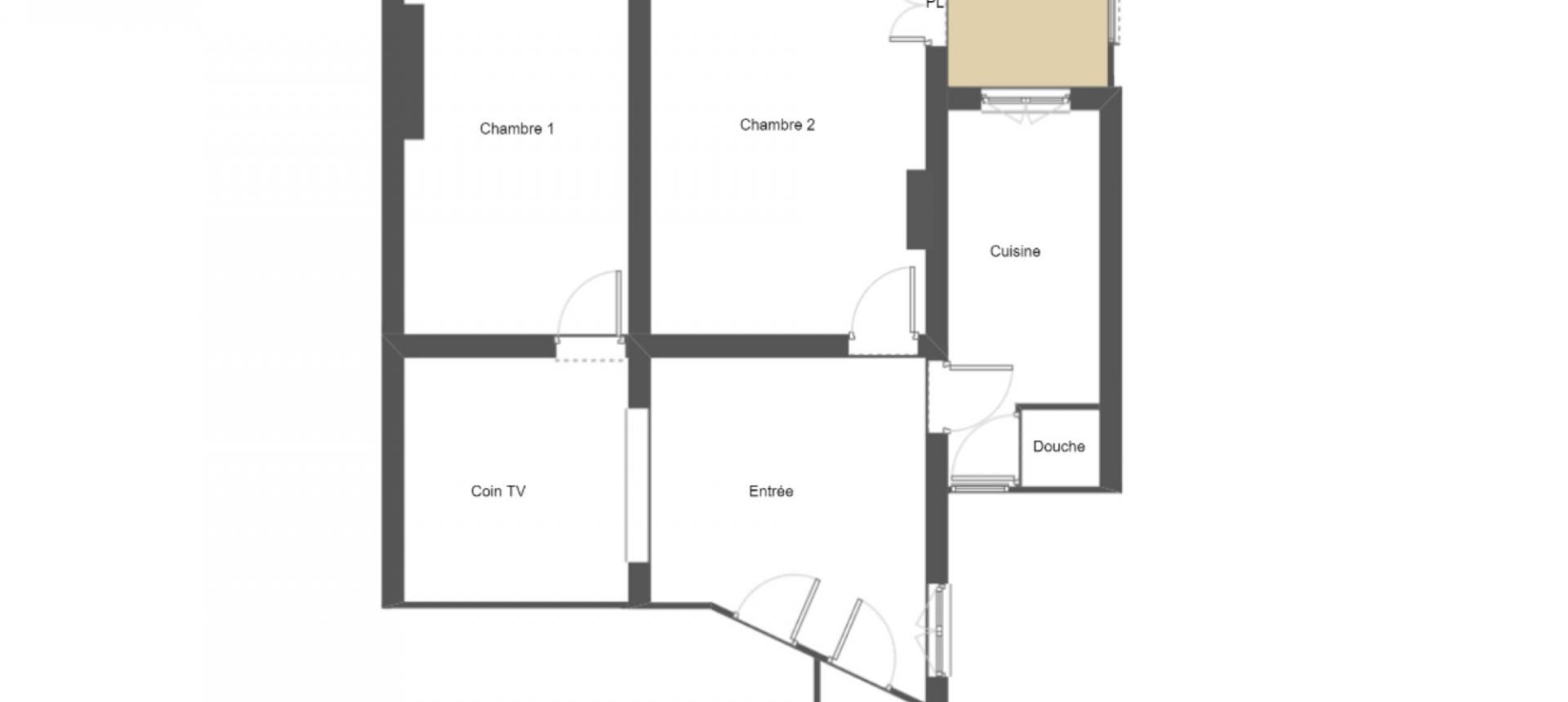 Appartement F2/3 à vendre au centre-ville d'Ajaccio