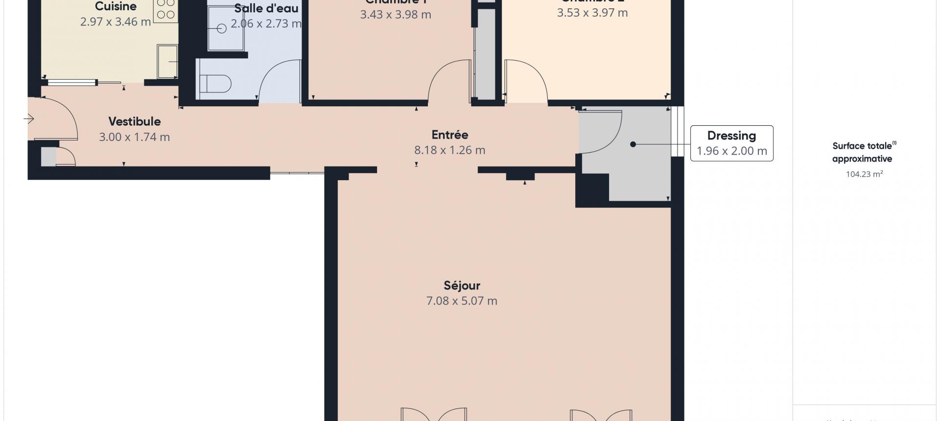 Appartement F3 /4 à vendre à Ajaccio - Secteur Candia