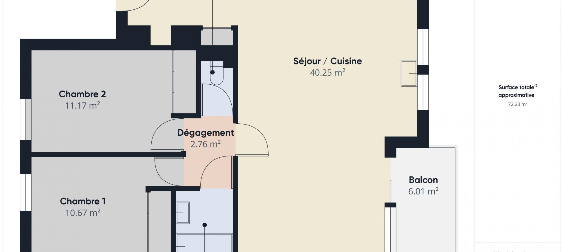 Appartement F3 à vendre à Ajaccio - Résidence A Spusata