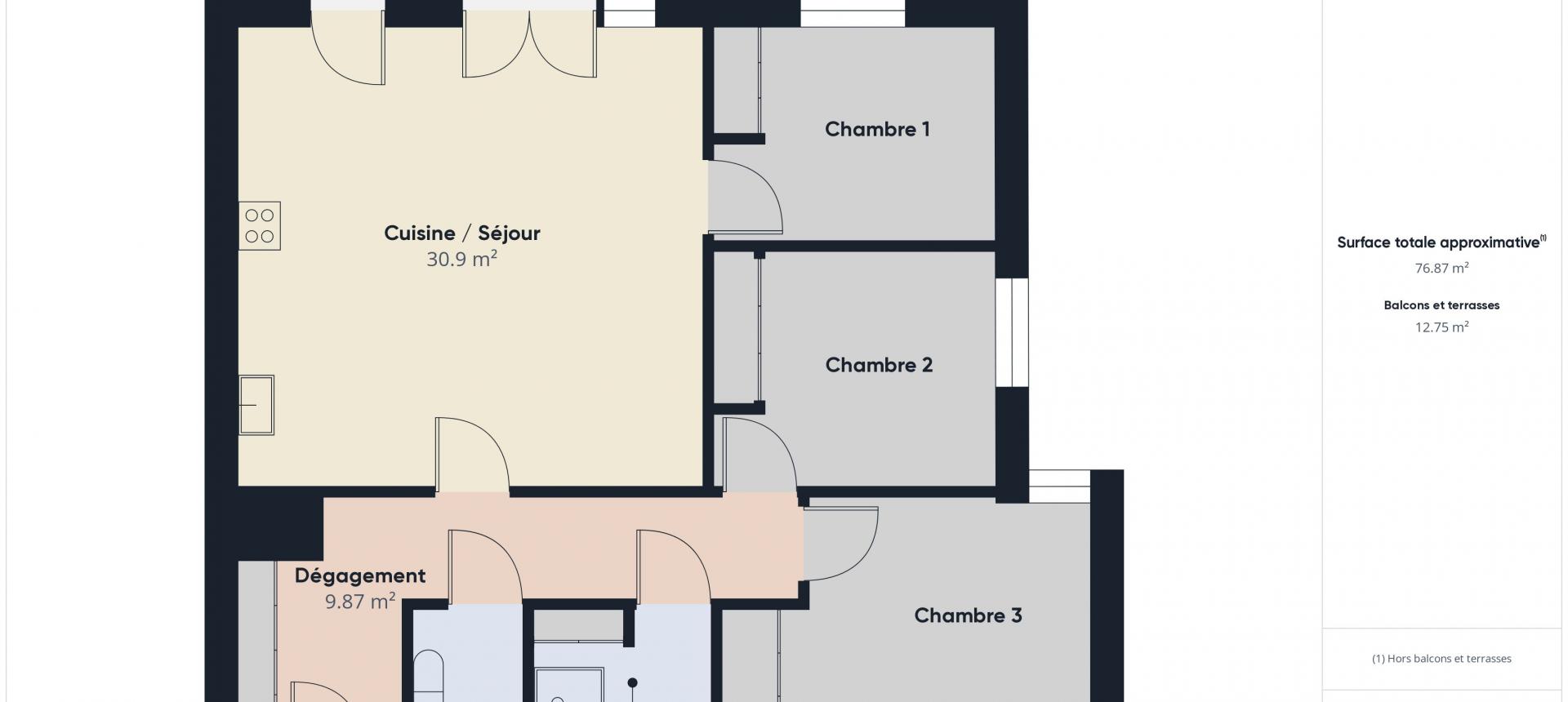 F4 à vendre secteur ATRIUM près d'Ajaccio