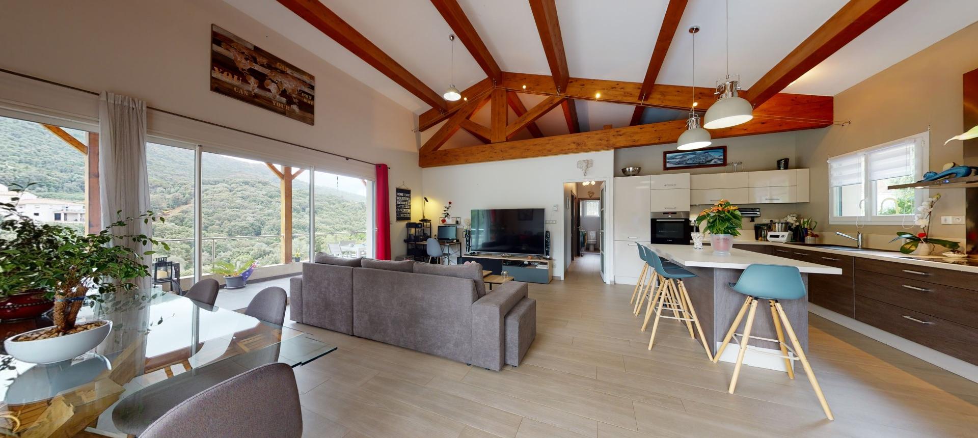 Villa à vendre proche Ajaccio - San Benedetto - Vue séjour - RDC