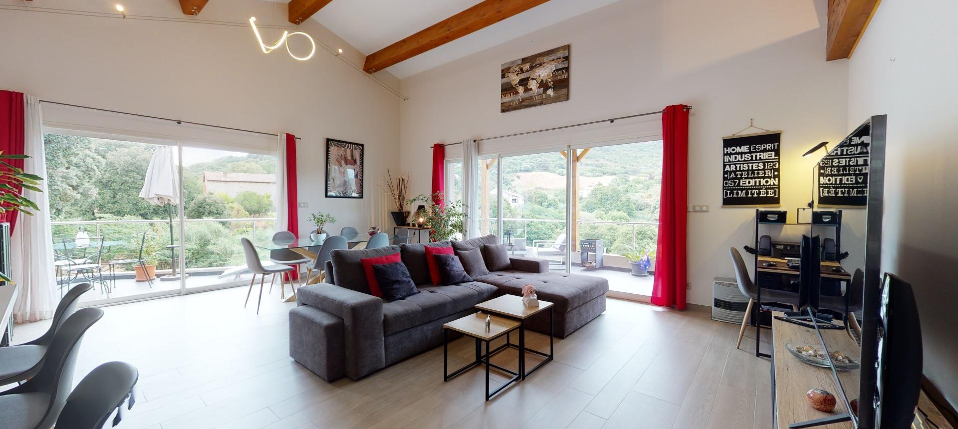 Villa à vendre proche Ajaccio - San Benedetto - Vue séjour 2 - RDC