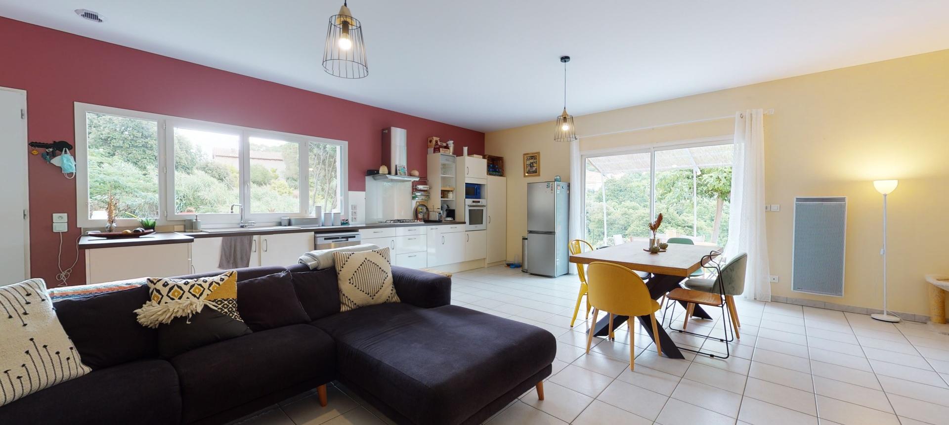 Villa à vendre proche Ajaccio - San Benedetto - Vue séjour - RDJ