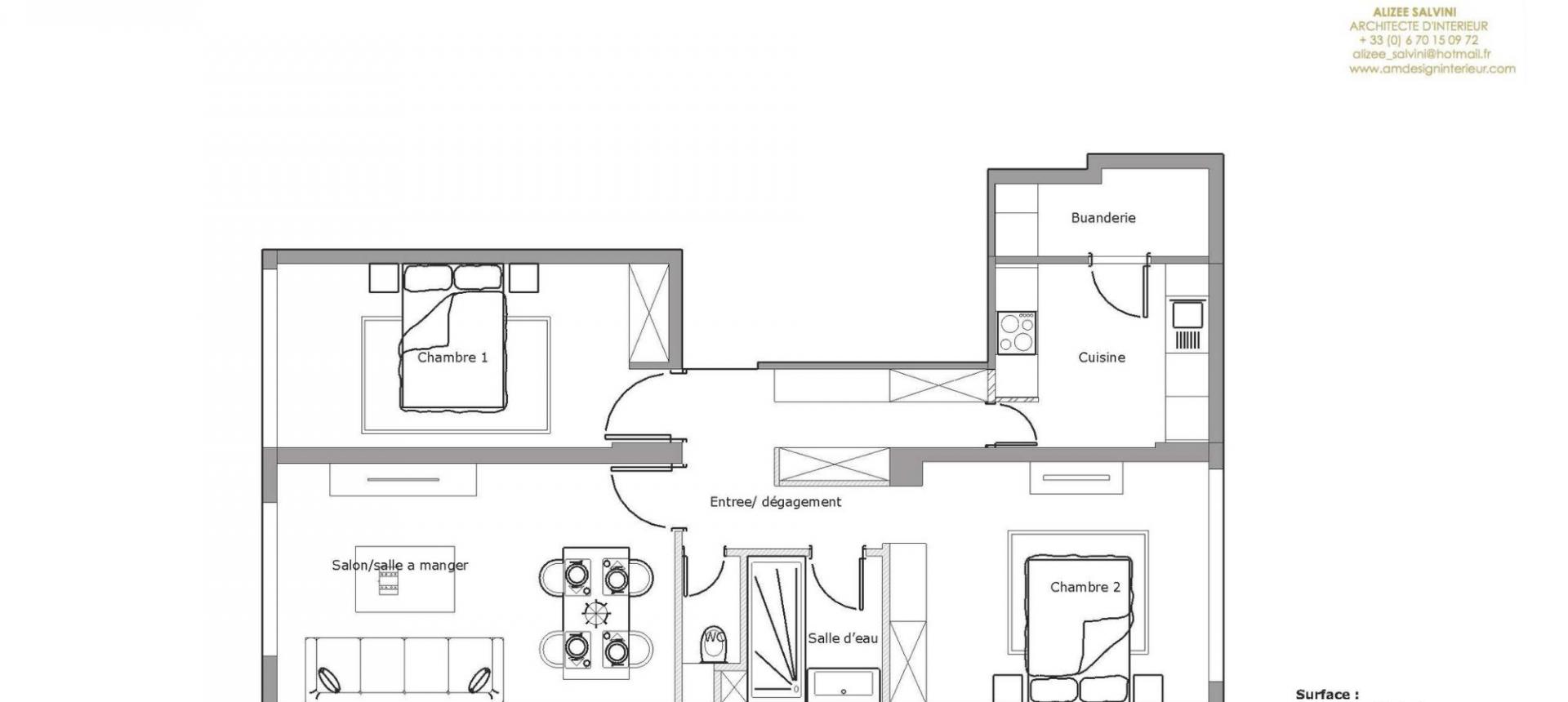 A vendre F3 Ajaccio centre secteur préfecture crs Napoléon