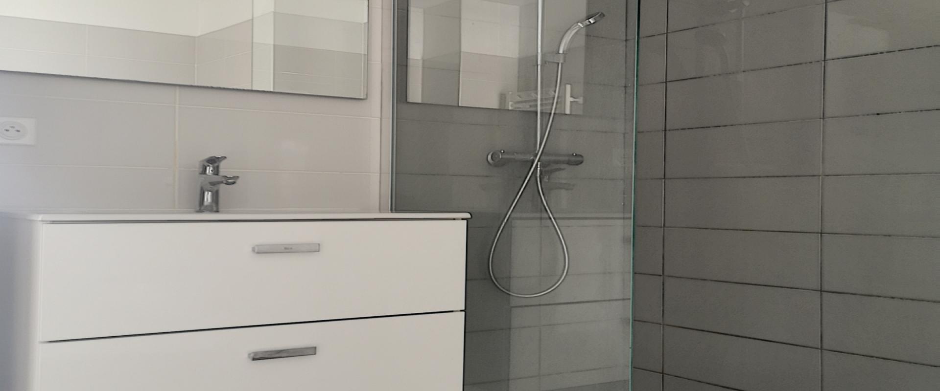 F2 à louer La Palmeraie salle de douche