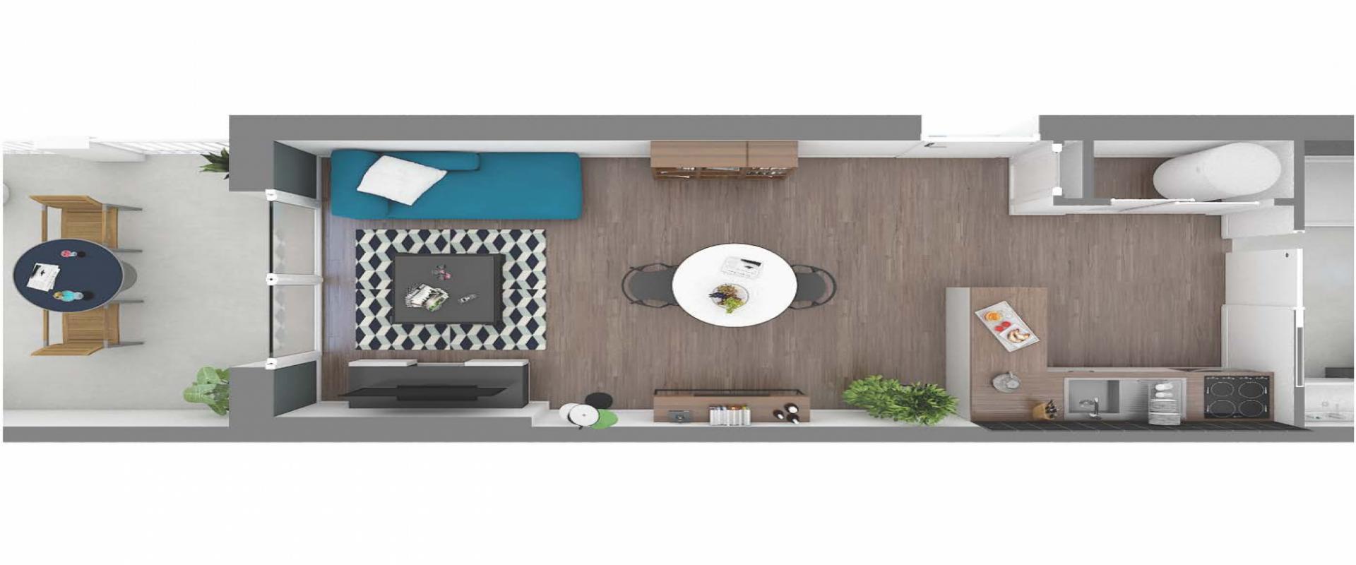 Vente appartement T1 neuf route des Sanguinaires Ajaccio « LE FRANCESCA »