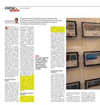 Article Corse-Matin – Corse Matin Immobilier (février 2025)