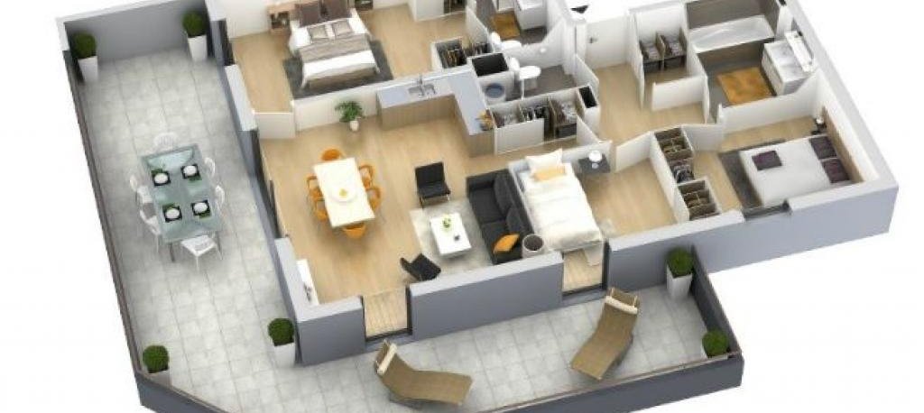 plan T4 programme immobilier neuf Ajaccio LE GENOVESE