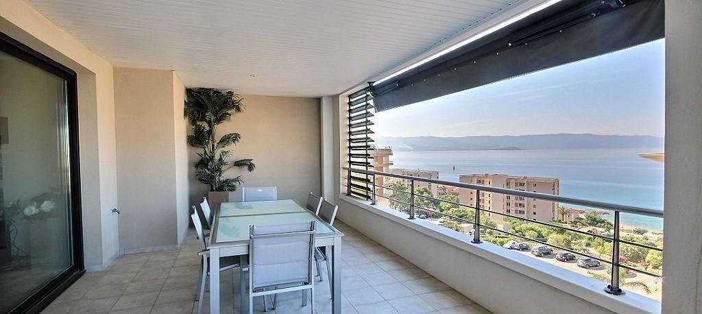 Terrasse vue mer, Appartement F4 à vendre, Sanguinaires, Ajaccio