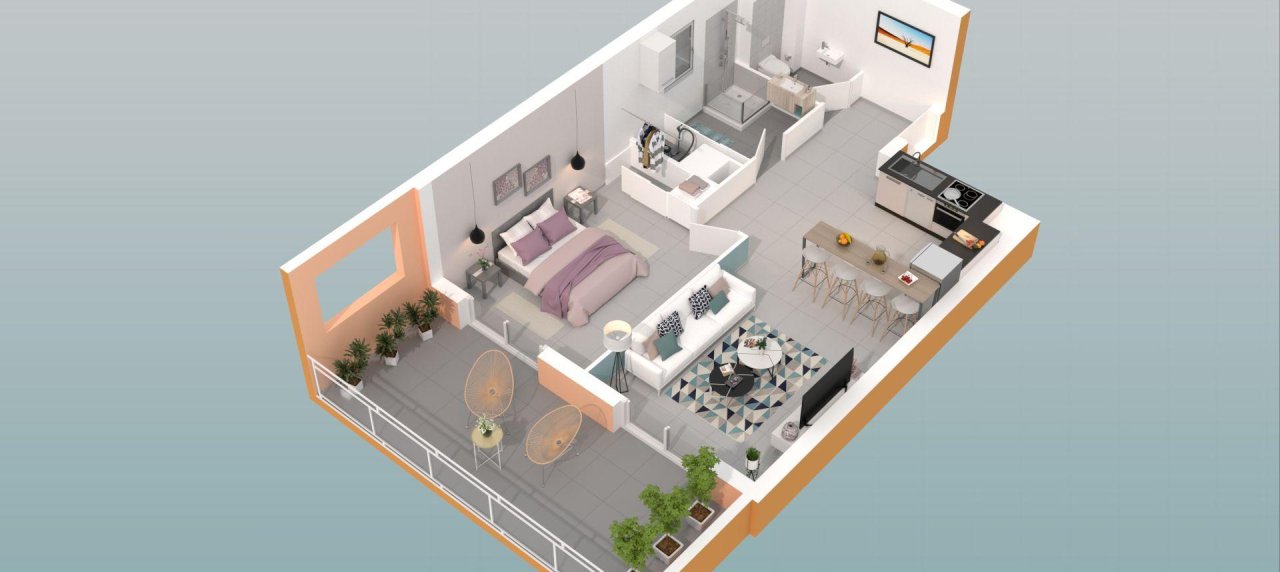 Vente d'un appartement T2 NEUF - Résidence LE PANORAMIQUE à Ajaccio