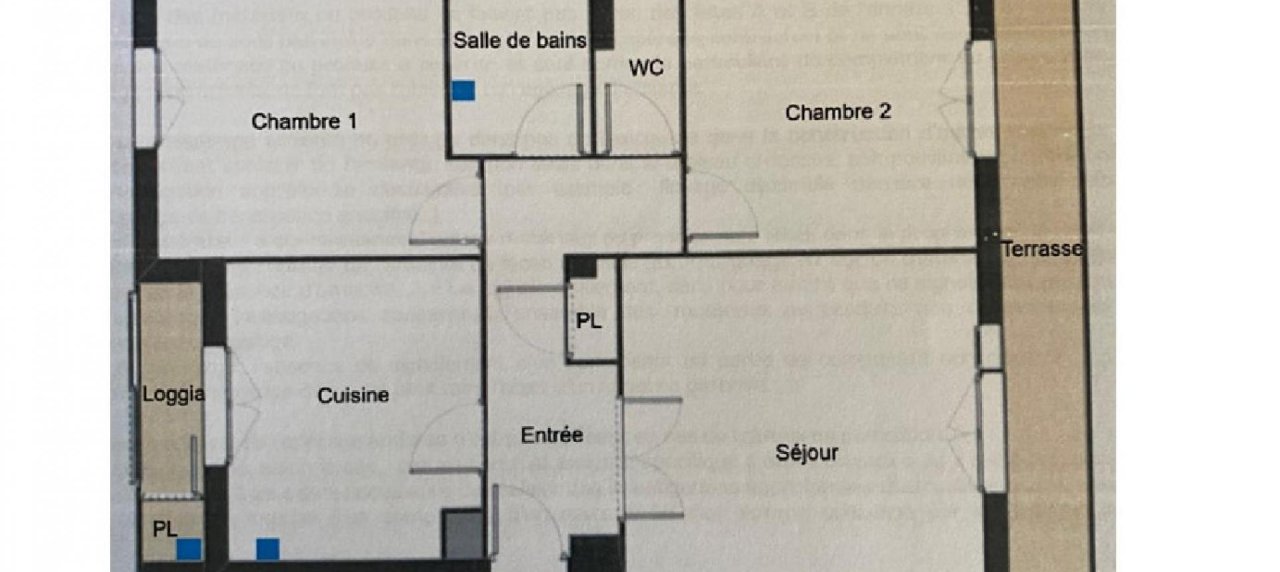A vendre appartement F3 proche centre-ville - Plan