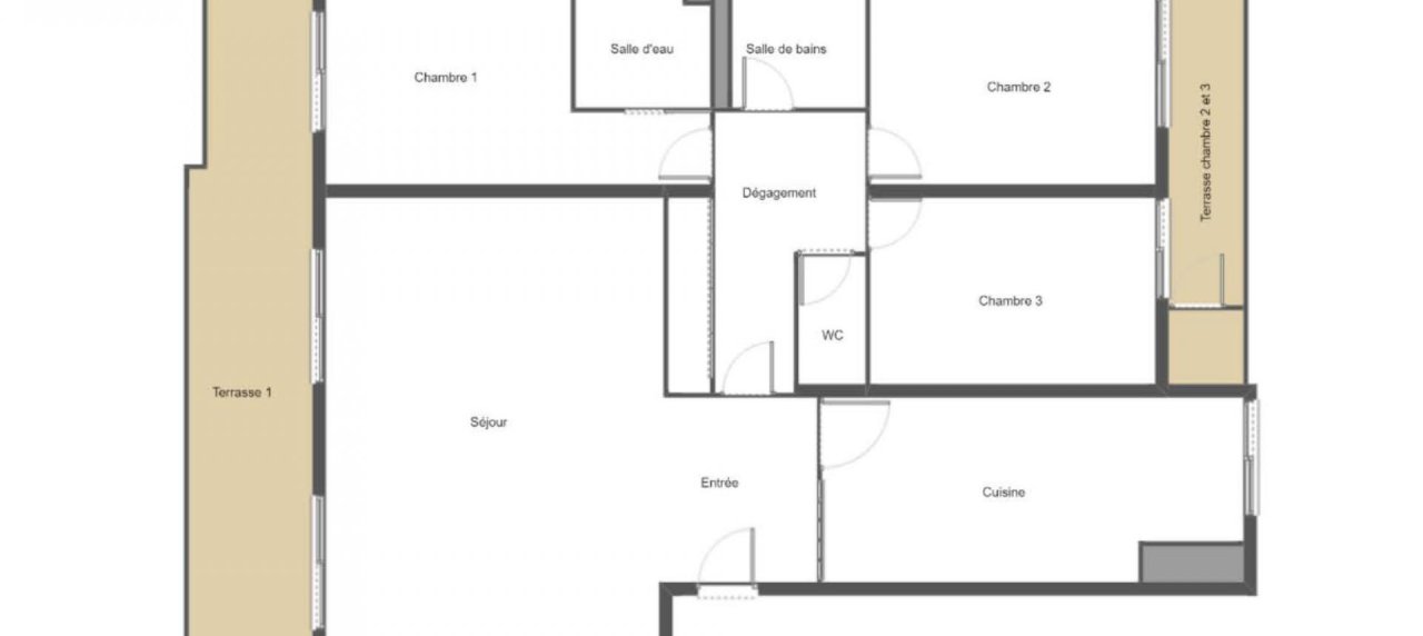 Appartement F4 vue mer à vendre à Ajaccio - Parc Imperial
