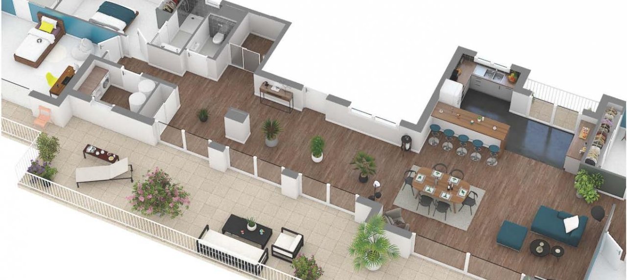 Penthouse F5 à vendre vue mer Route des Sanguinaires - Ajaccio