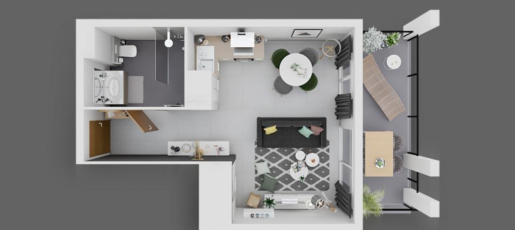 En Corse, à Ajaccio, Vente d'un T1, Programme Immobilier Neuf LA PALMERAIE