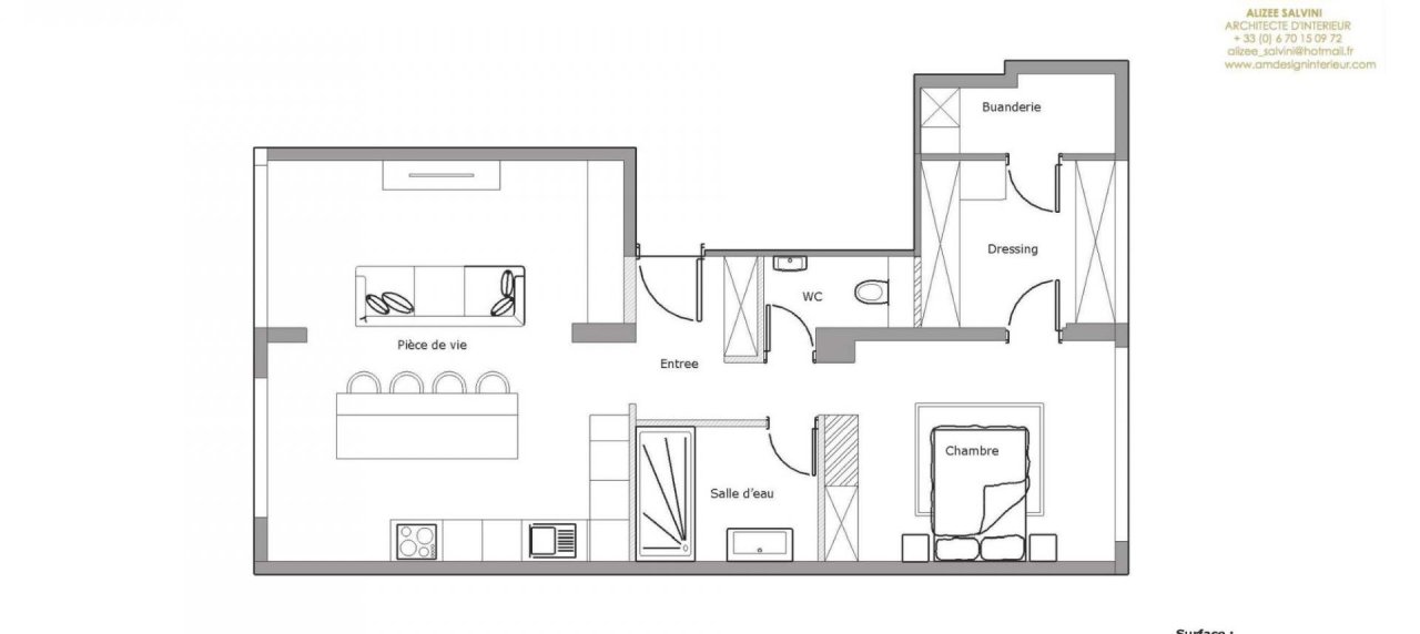 A vendre F3 Ajaccio centre secteur préfecture crs Napoléon