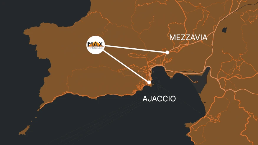 plan d'ajaccio et des agences MAX Immobilier